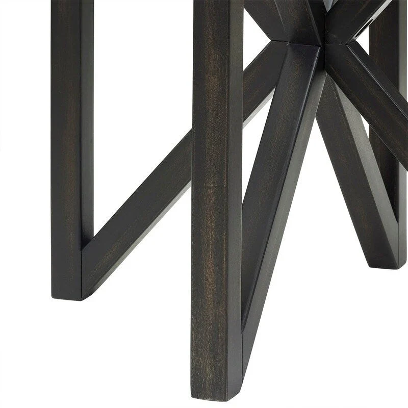 Modern simple glass coffee table, tempered glass coffee table solid wood base round transparent glass top