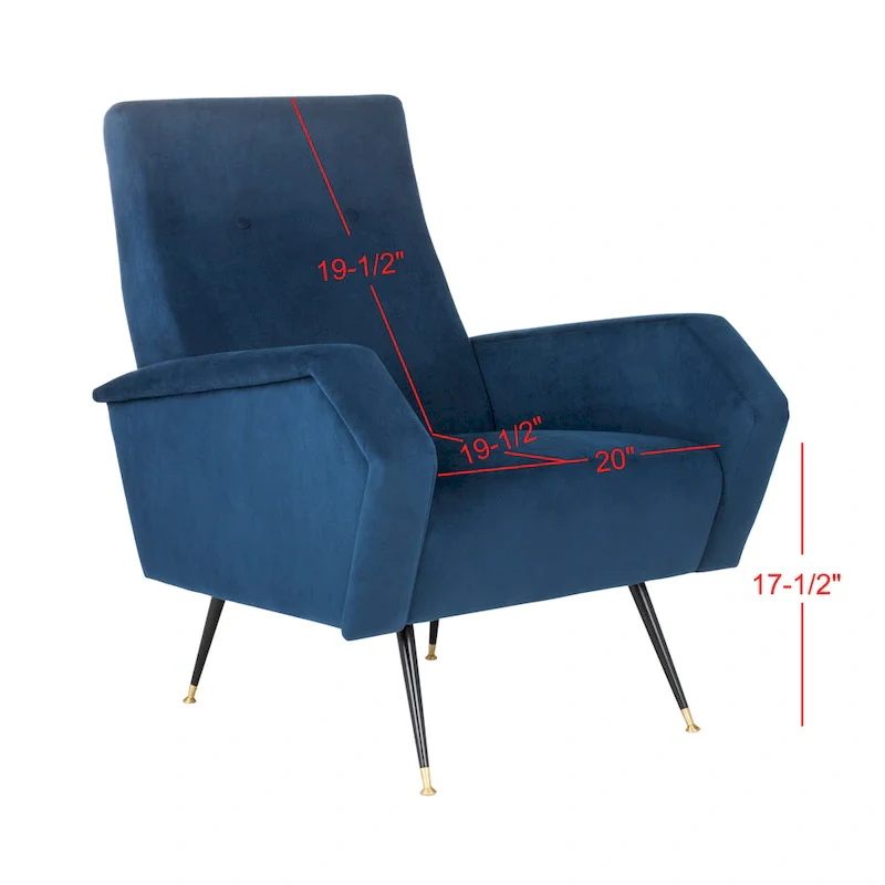 SAFAVIEH Senja Mid-Century Modern Retro Club Chair - 27.5  x 34.8  x 37  - 28Wx35Dx37H