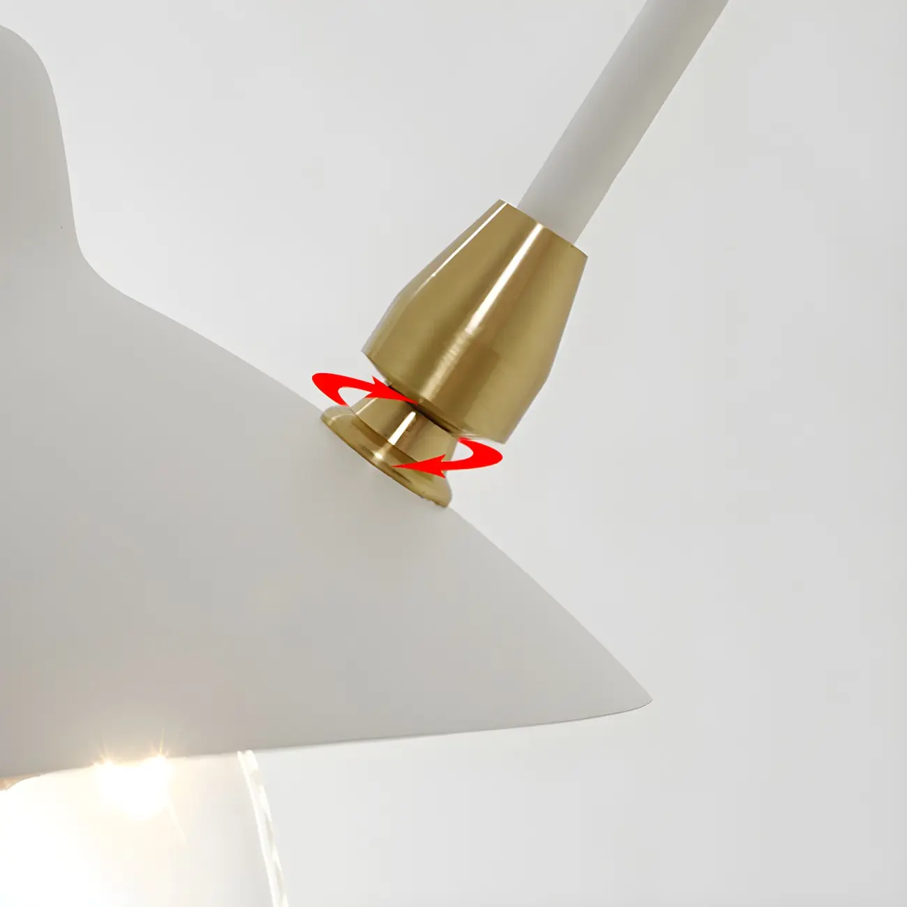 Modern 2-Light White Dual-Arm Swing Arm Wall Light