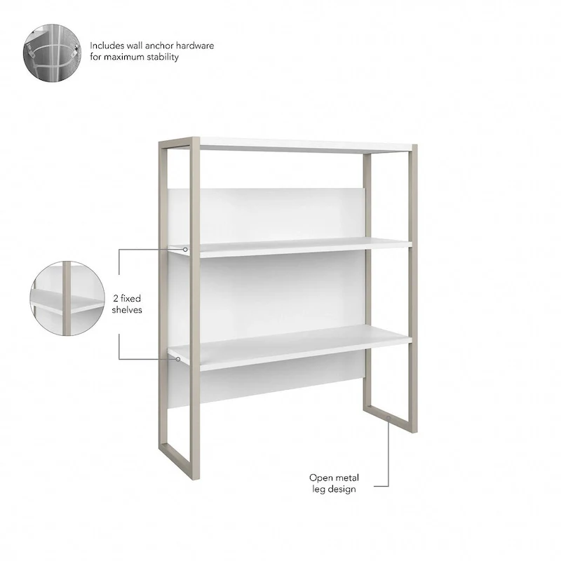 2-Drawer Lateral File Cabinet with Open Shelves