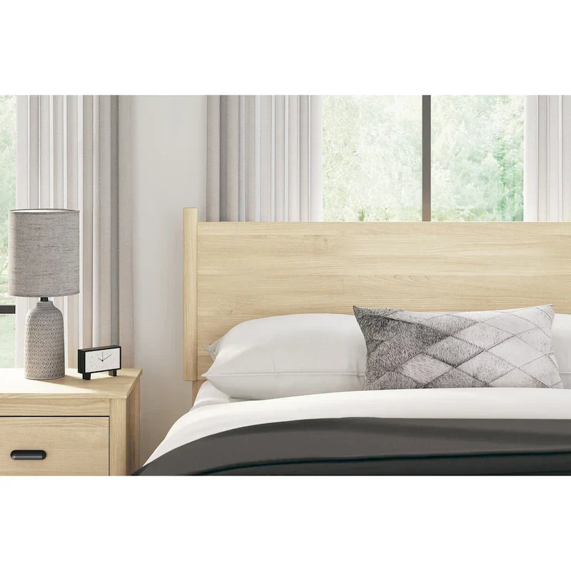 Signature Design by Ashley Cabinella Tan Panel Headboard with Dresser and Nightstand