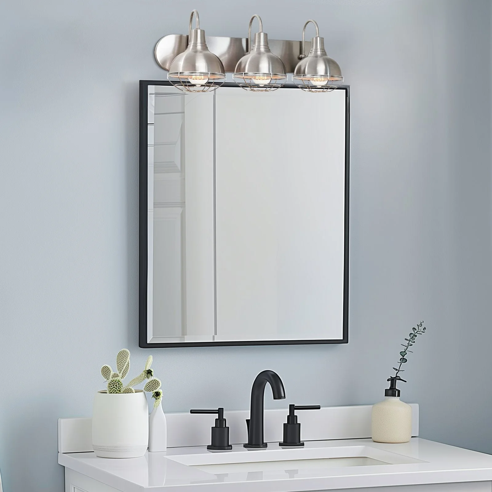 Liberty 24 3-Light Modern Industrial Vanity / Bathroom Light