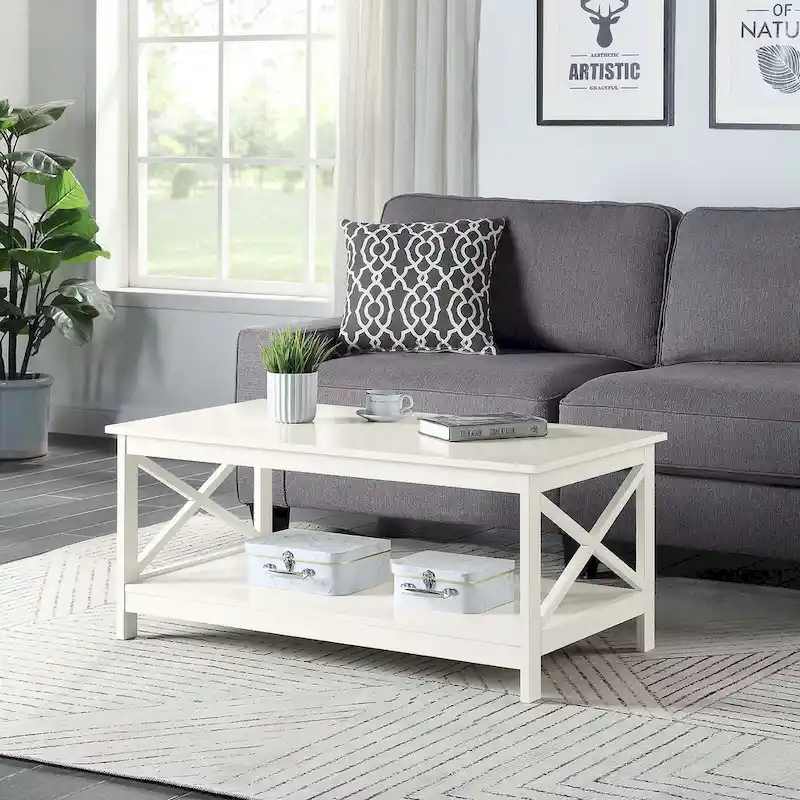 Convenience Concepts Oxford Coffee Table with Shelf