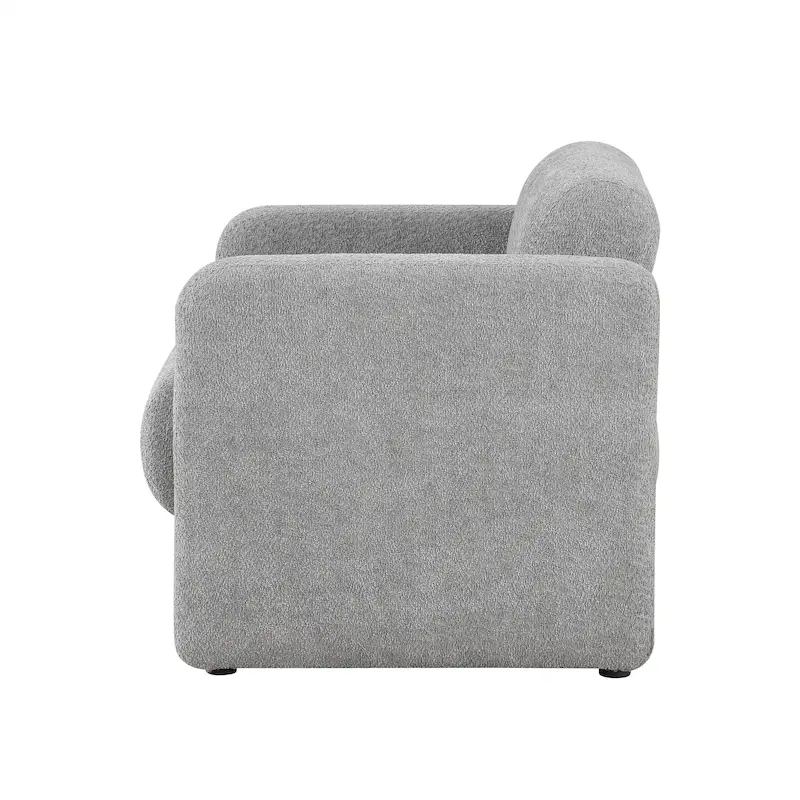 Modern Boucle Fabric Accent Chair with Arms, Upholstered Single Sofa Chair