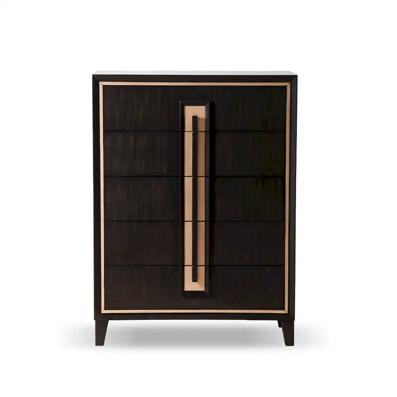 Furniture of America Nyx Modern 5-Drawer Espresso Solid Wood Chest