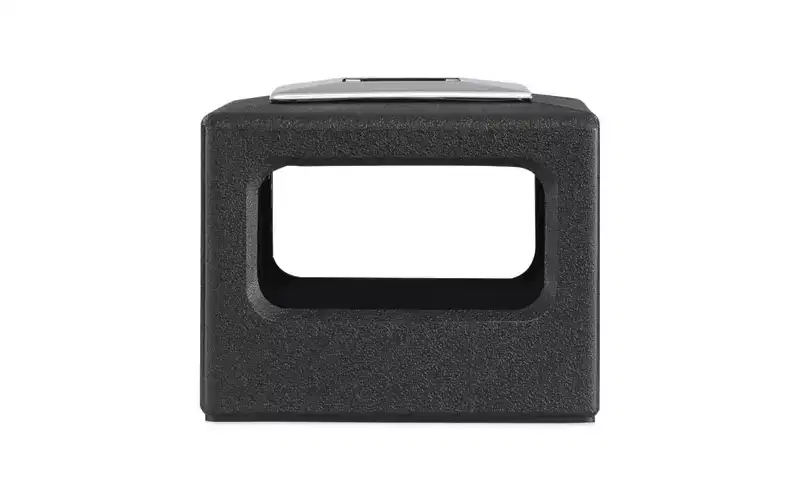 Safco Canmeleon Recessed Panel Receptacles, Polyethylene, Black - 15 gal