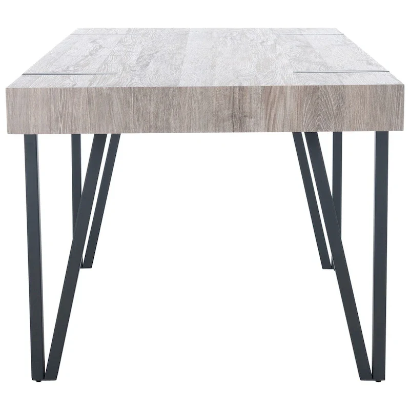 SAFAVIEH Asal Mid-Century Industrial Rustic Dining Room Table - 59.1 W x 35.4 L x 29.5 H - 59Wx35Dx30H