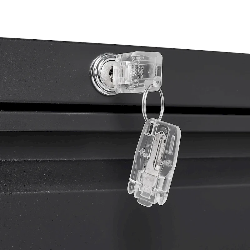 Black Locking Metal File Cabinets with Three Drawer, Lock and Key