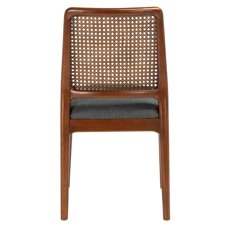 SAFAVIEH Sylva Rattan Cushion Dining Chair (Set of 2) - 19 W x 17.5 L x 32 H - 19Wx18Dx32H