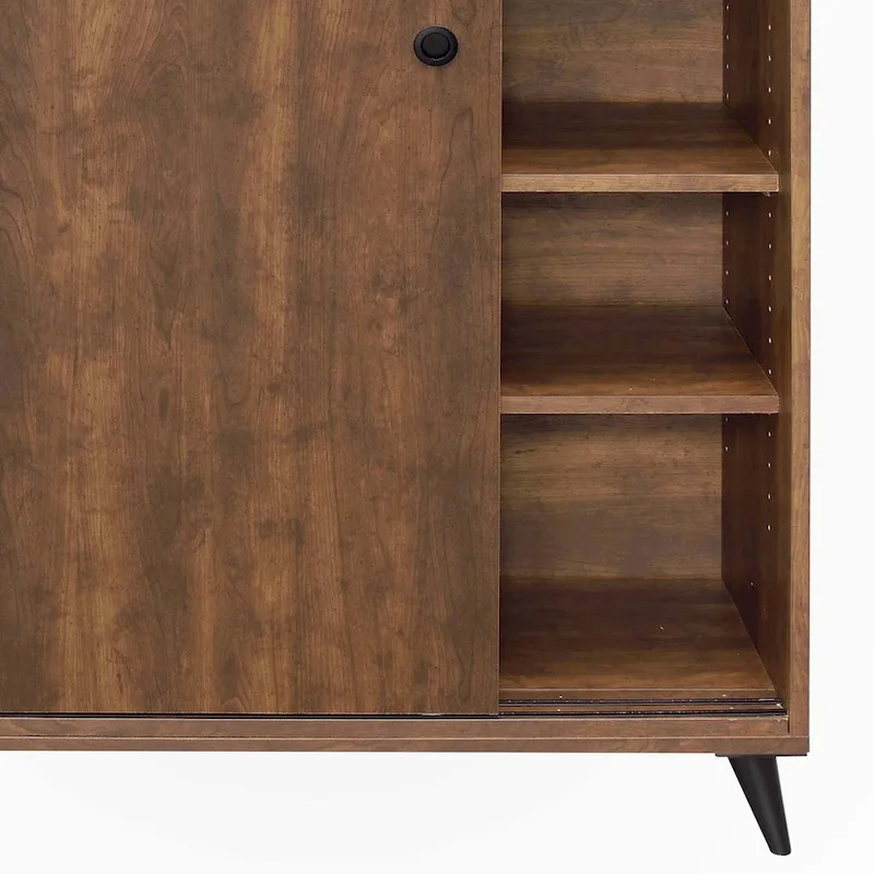 Oak Finish Shoe Cabinet