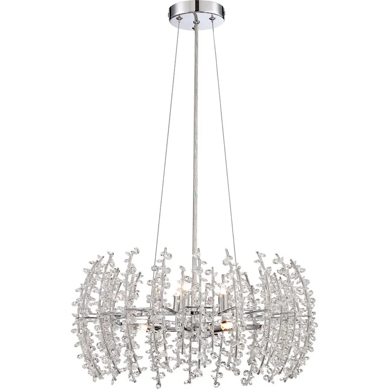 Silver Orchid Munchofen 6-light Polished Chrome Pendant - Polished Chrome