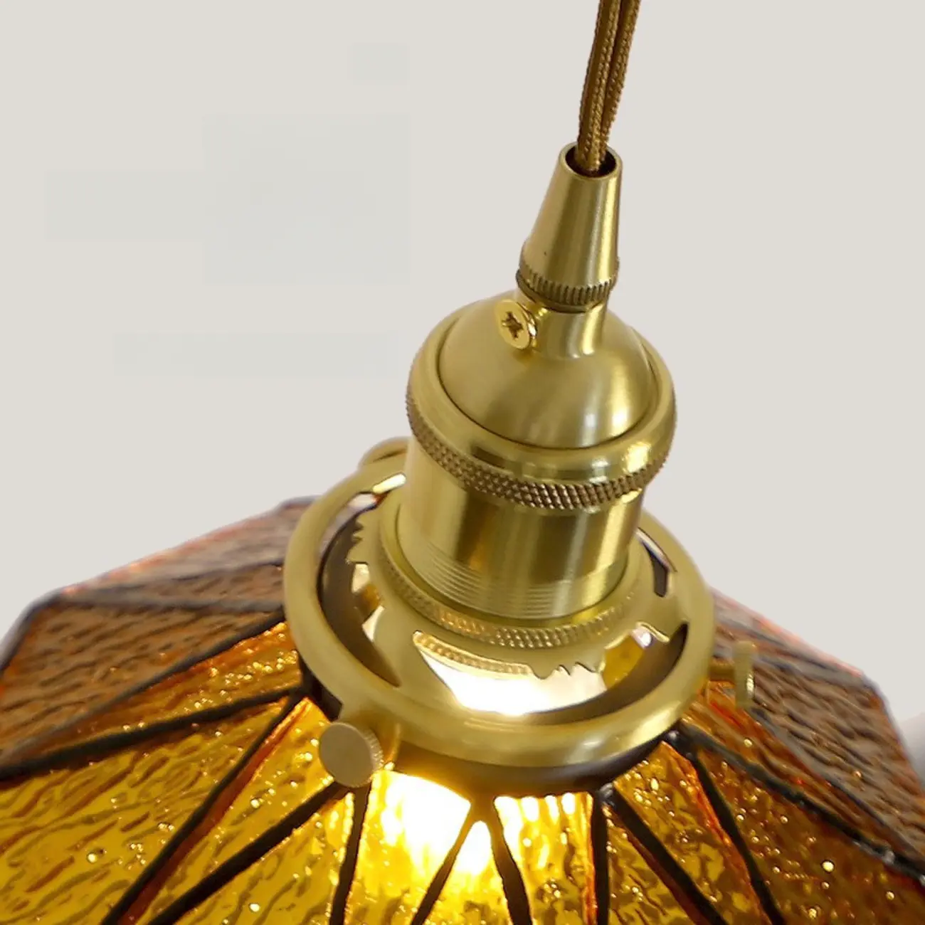 Modern Geometric Glass LED Hanging Pendant Light