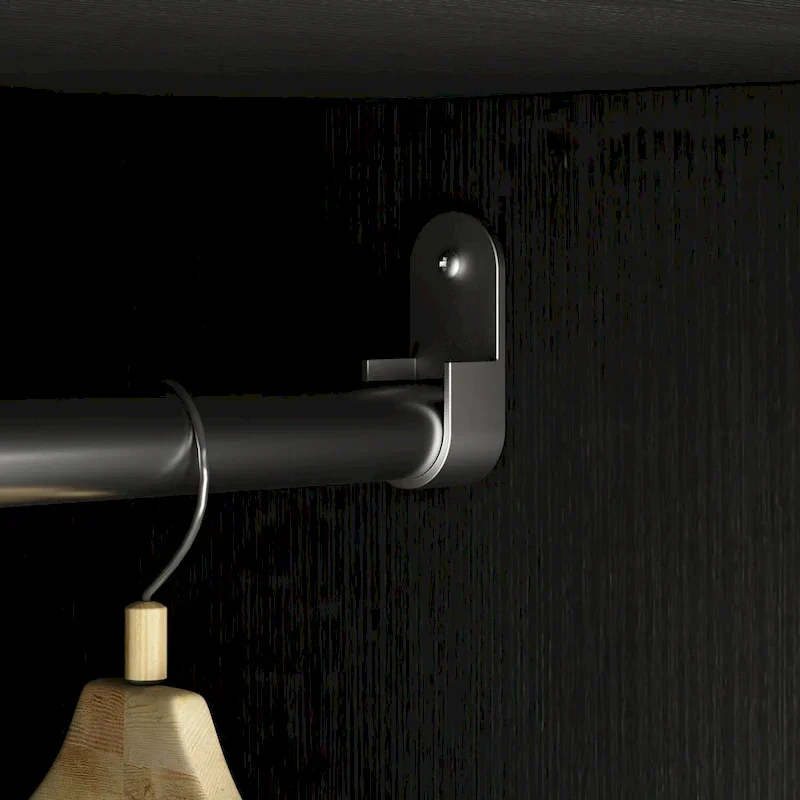 31.5W x 66.9H Wardrobe Armoire Cloest with Drawer In Black,White