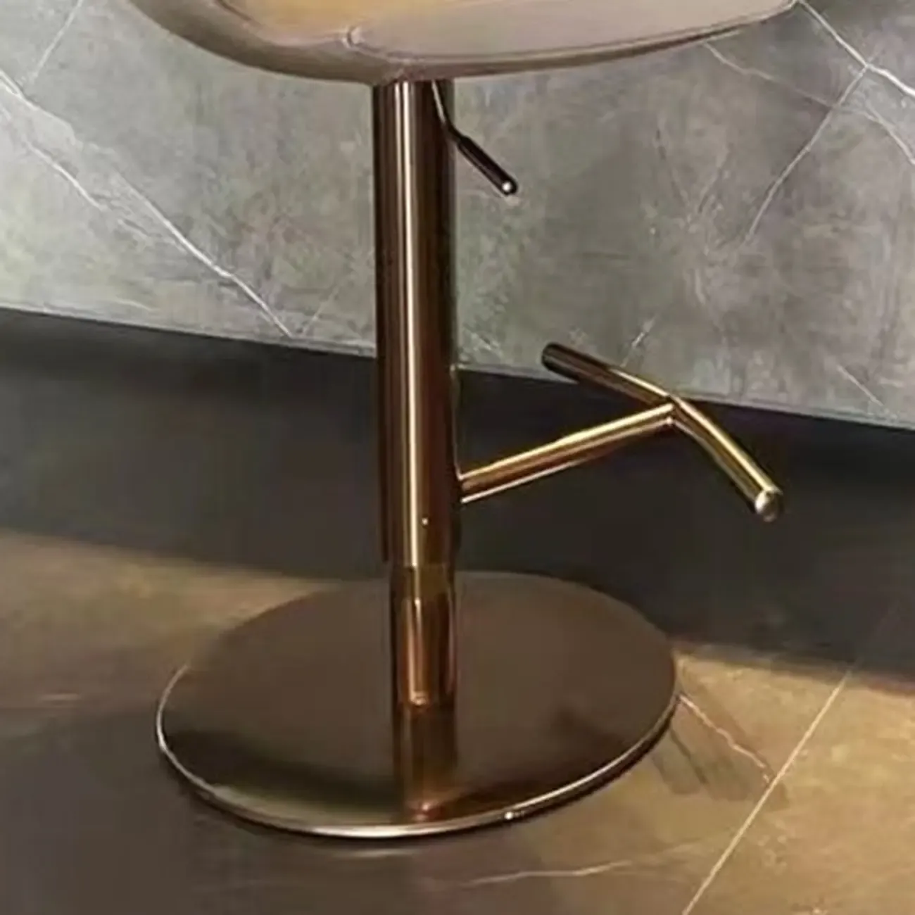 Modern Adjustable Faux Leather Swivel Bar Stools