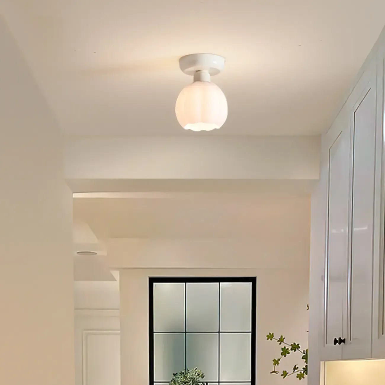 5 to 9 Inch Modern Semi-Flush Ceiling Light for Living Room
