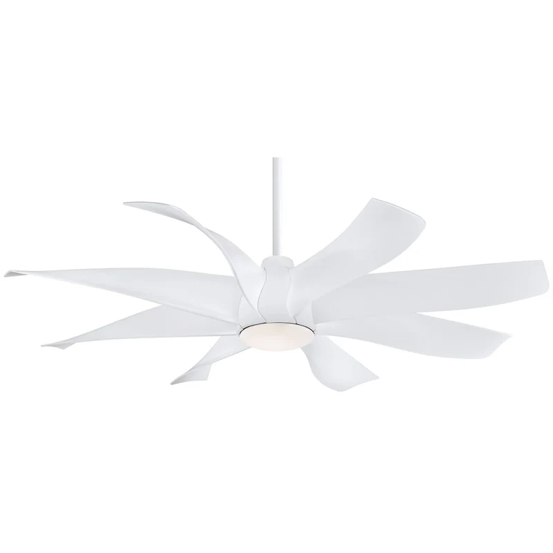 Minka Aire Dream Star White 8 Blade 60 Inch LED Ceiling Fan