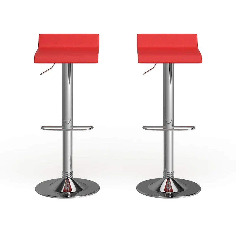 Blaine Chrome Air Lift Adjustable Swivel Stools (Set of 2)