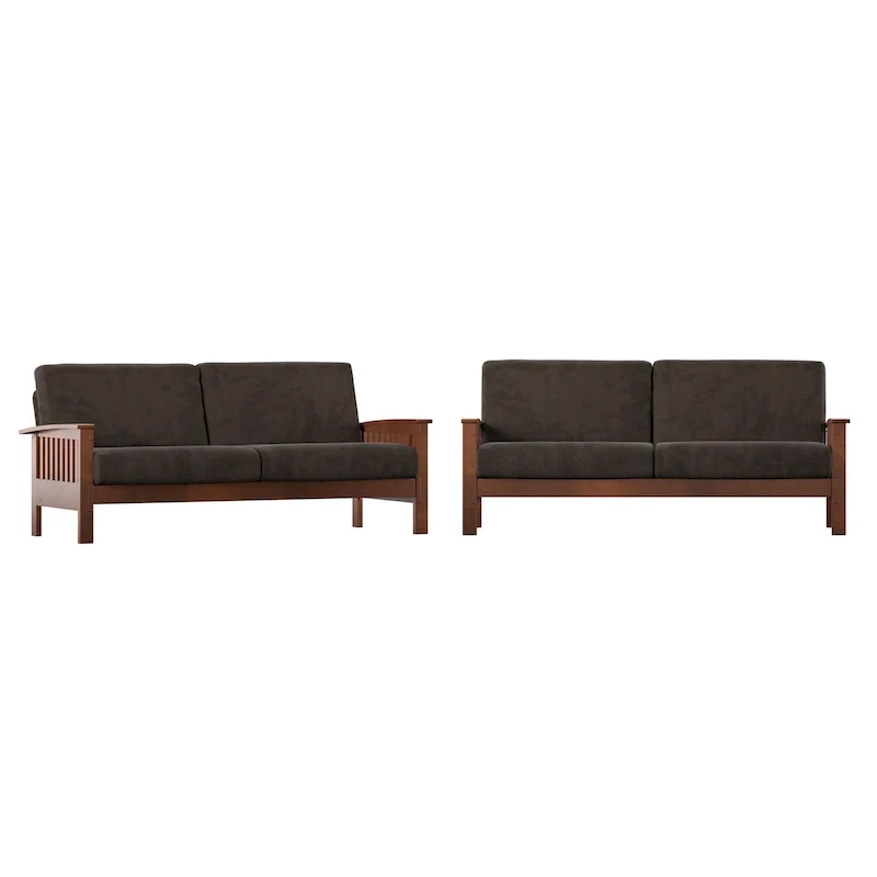 Sigulda Mission-Style Wood Sofa