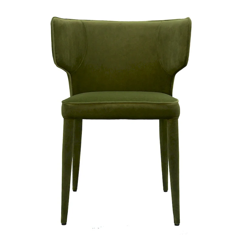 Extended Wingback Modern Leather Dining Chair