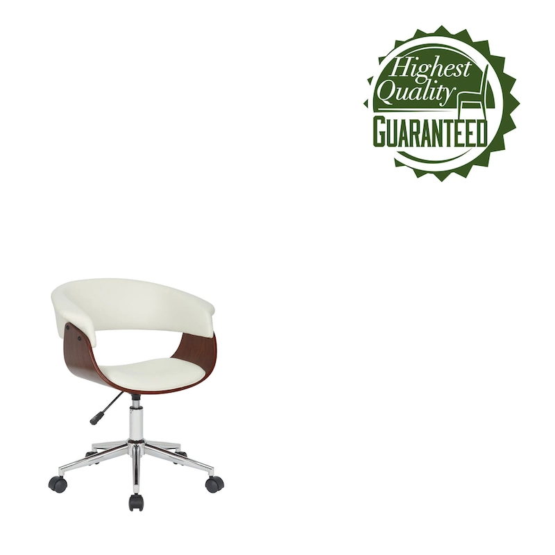 Carson Carrington Sauoarkrokur Faux Leather Office Chair with Chrome Base