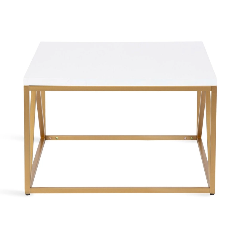 Kate and Laurel Kaya Wood and Metal Coffee Table - 28x28x18