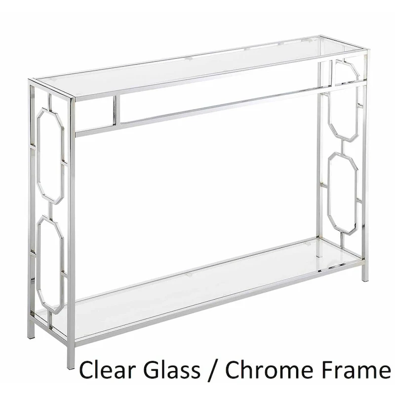 Convenience Concepts Omega Chrome Console Table with Shelf