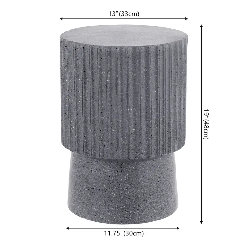 Kline 19  Modern Art Deco Tambour Accent Table , by JONATHAN Y