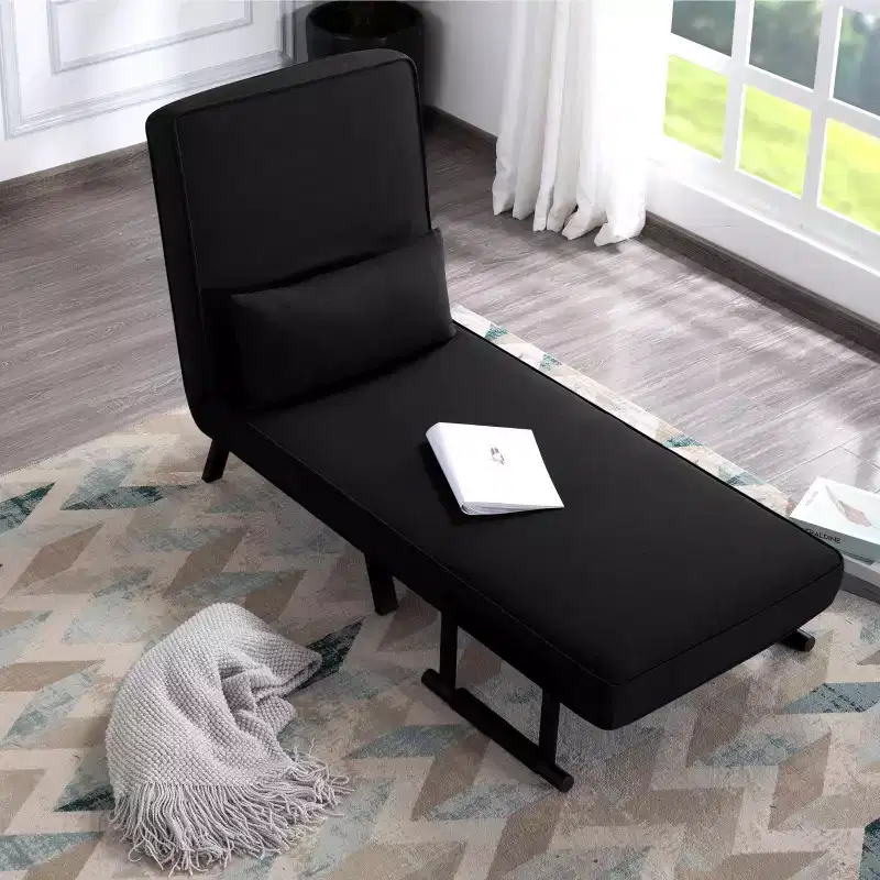 MAYEERTY 26 4-in-1 Convertible Folding Arm Chair Sofa Bed, 5-Position Adjustable Backrest with Lumbar Pillow
