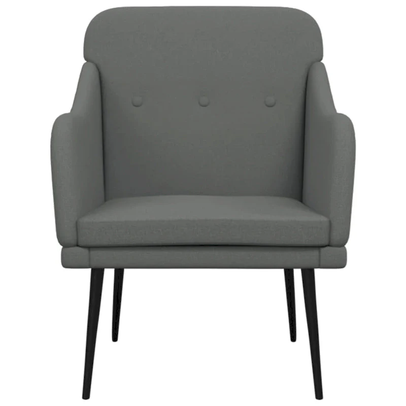 vidaXL Armchair Dark Gray 24.8x29.9x31.5 Fabric - 24.8 x 29.9 x 31.5