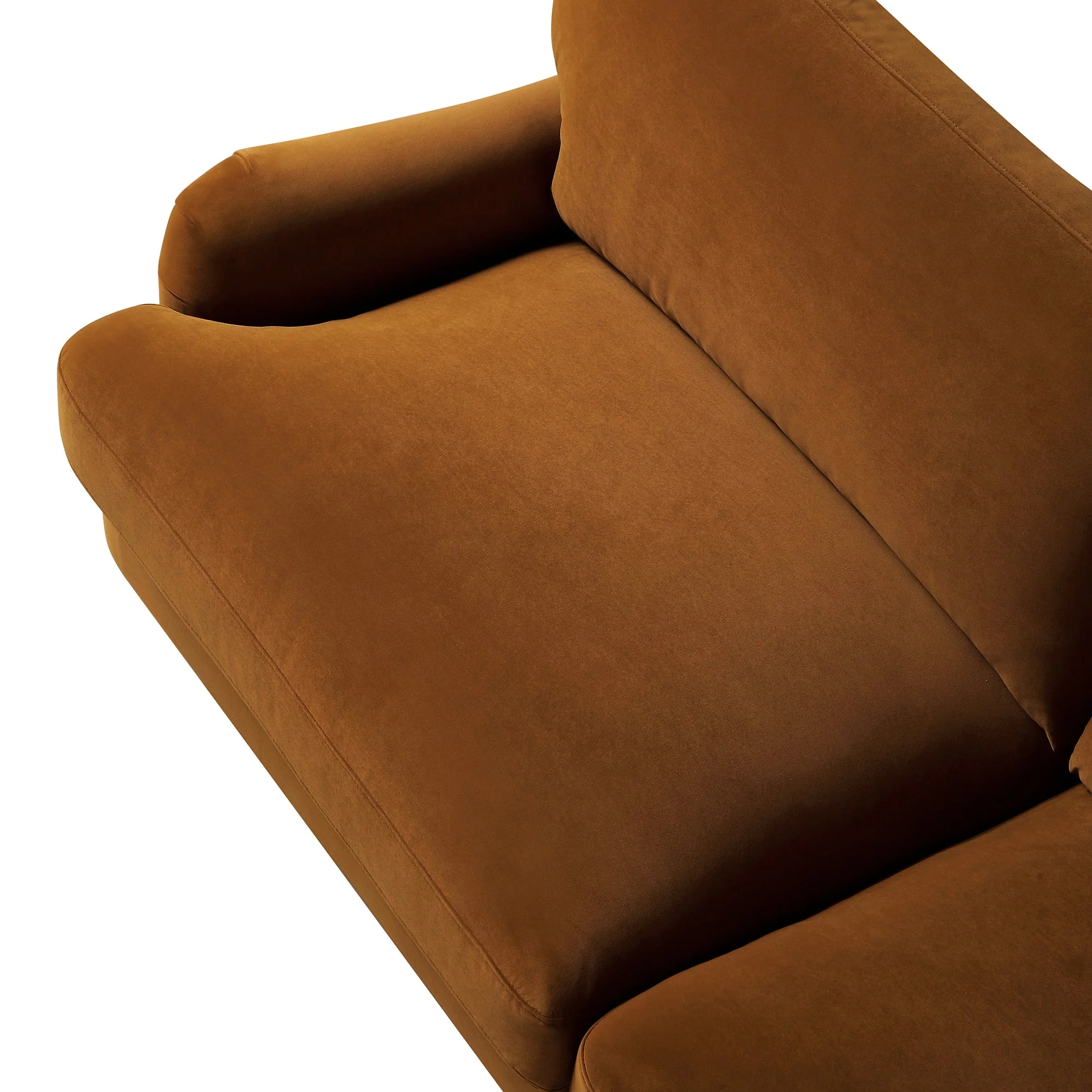 Cinnamon Velvet Sofa, 3-Seater