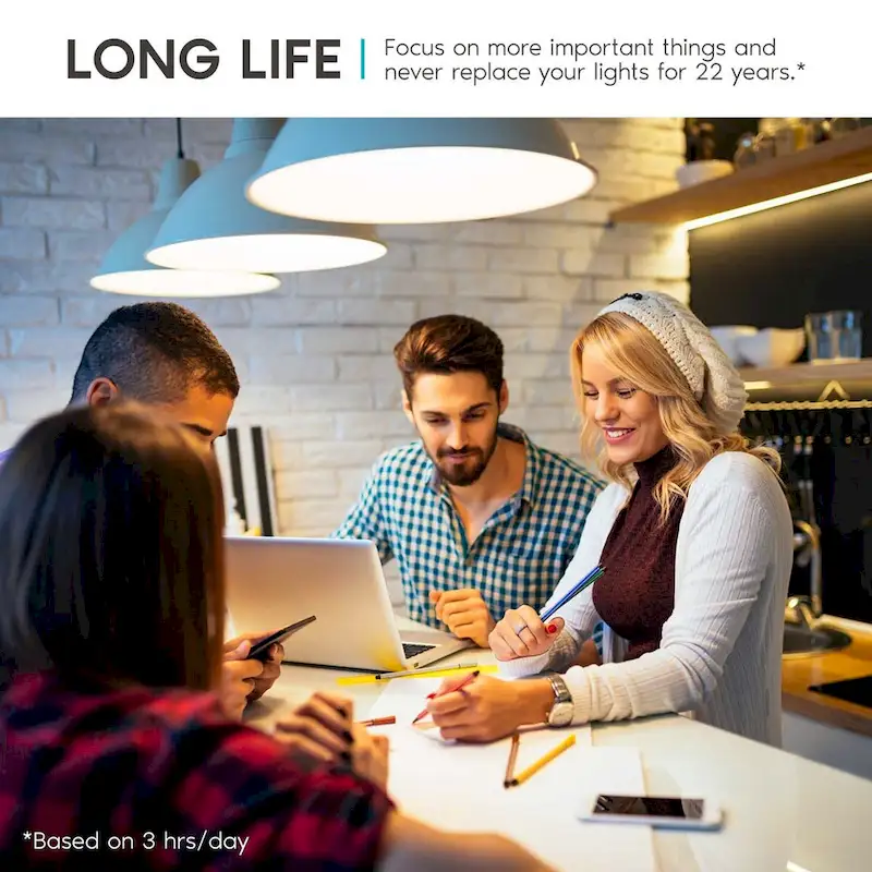 Luxrite A19 LED Light Bulb 60W Equivalent, Dimmable, 800 Lumens, Enclosed Fixture Rated, Energy Star, E26 Base (48 Pack)