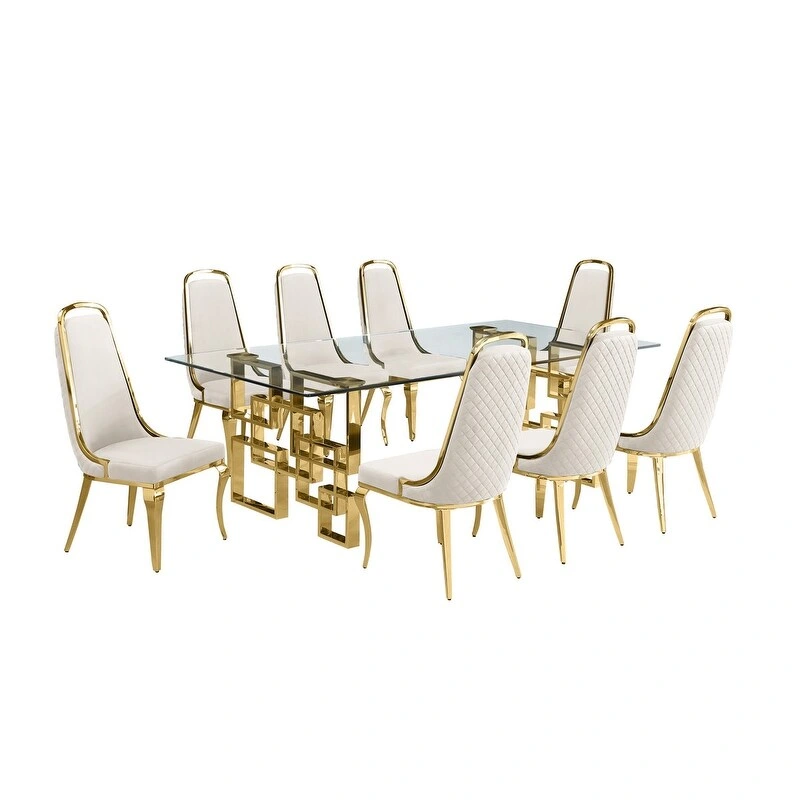 Best Quality Furniture Big Glass Table Dining Sets