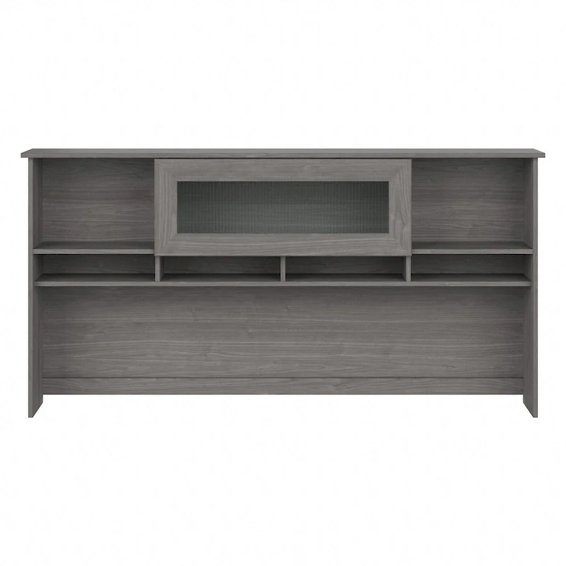 Ash Gray / Heather Gray / White / Modern Gray – Transitional Desk Hutch, 1-Person