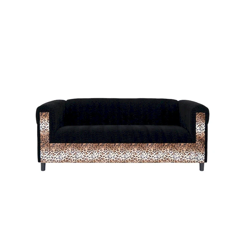 Coast to Coast Sofas Mid Century Modern 3 Seater Sofa Velvet Solid Wood Frame Upholstered