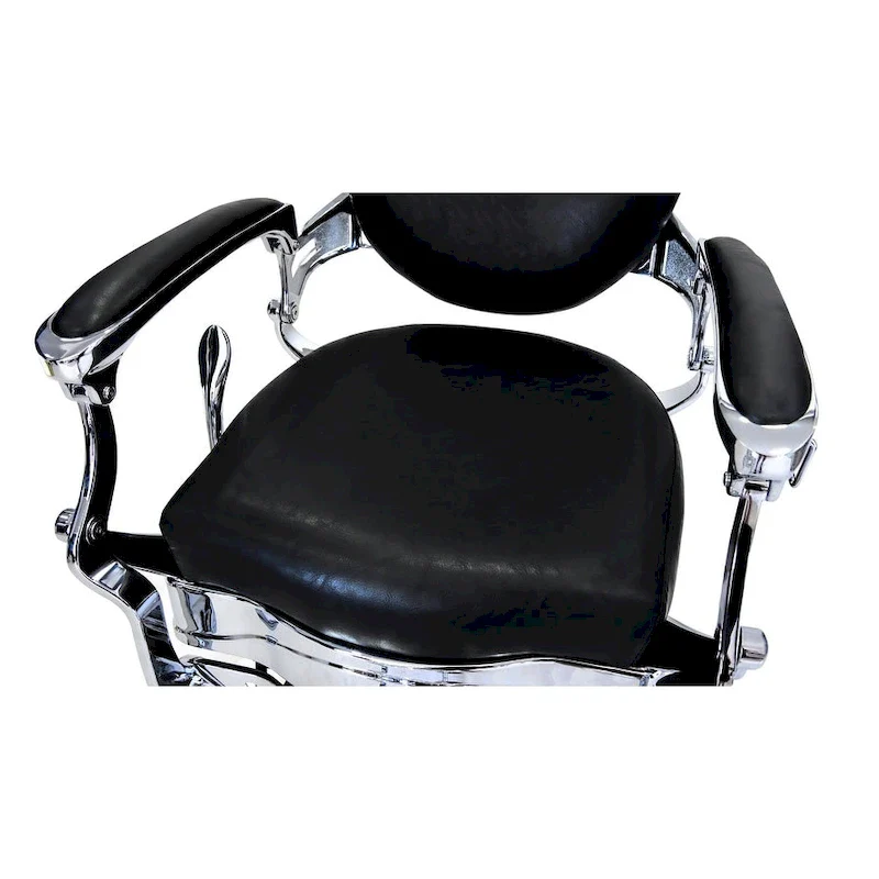 Reclining Barber Chair with Adjustable Headrest and Footrest