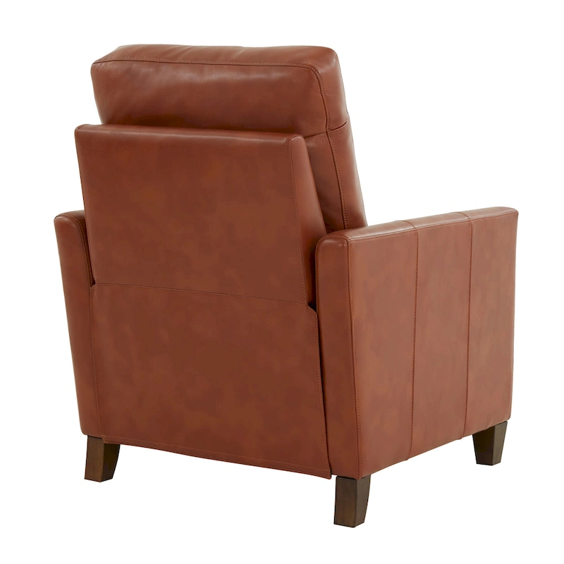 Pablo Caramel Faux Leather Modern Recliner