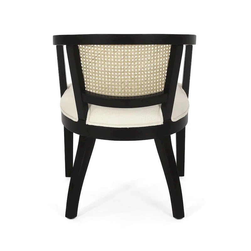 Upholstered rubberwood dining chair