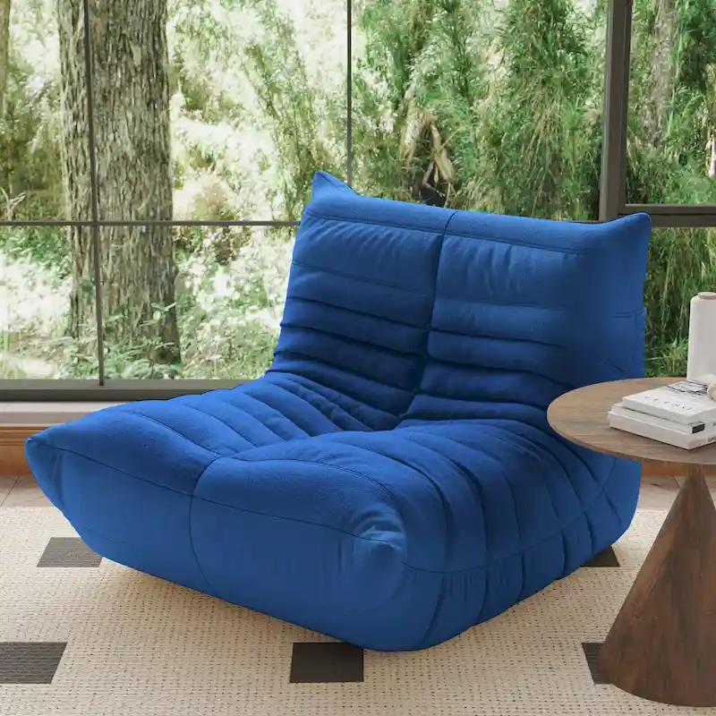 Single Sofa Teddy Fabric Bean Bag Chair