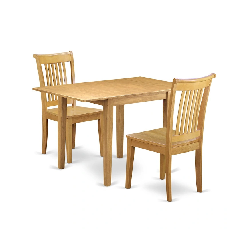 East West Furniture Dining Set- a Rectangle Dining Room Table and Kitchen Chairs, Oak (Pieces Option)