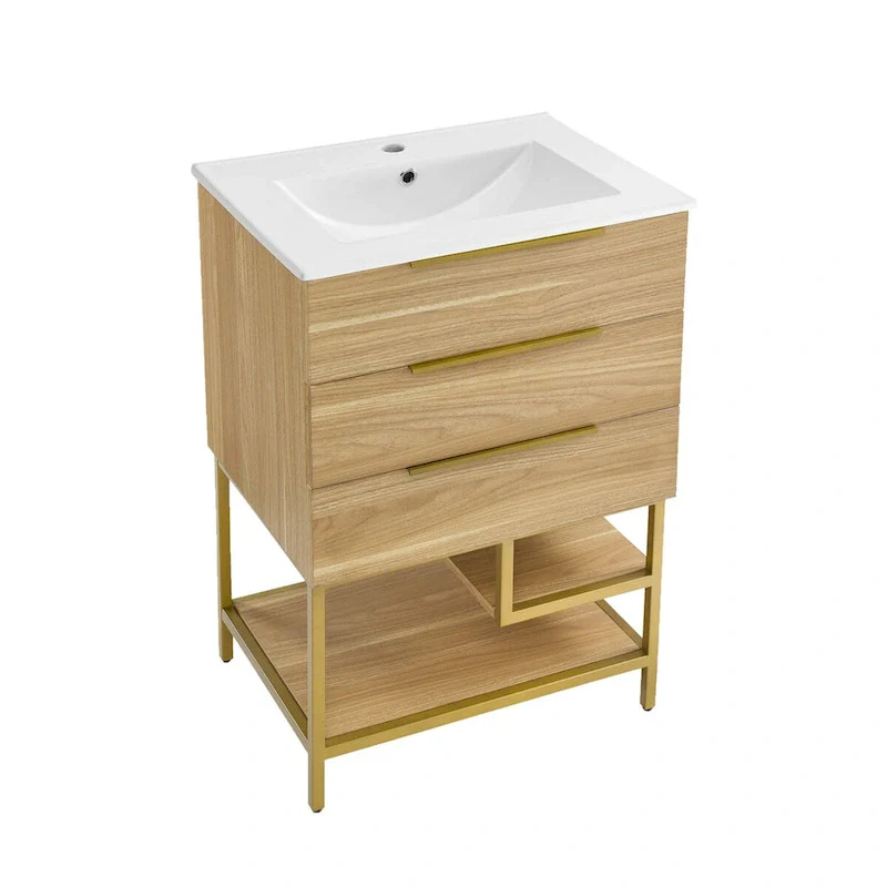Carre 24 Bathroom Vanity in Oak
