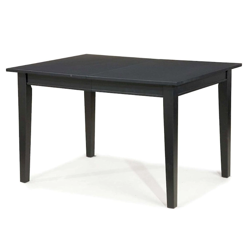Space Saving Expandable Dining Table 48-66-inch in Ebony Black Wood Finish - 48-66L x 36W x 30H in.