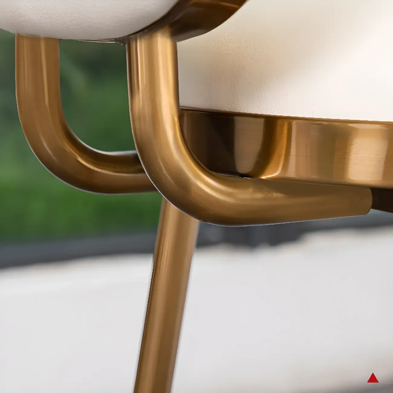 Modern 4-Leg Metal Faux Leather Upholstered Bar Stools