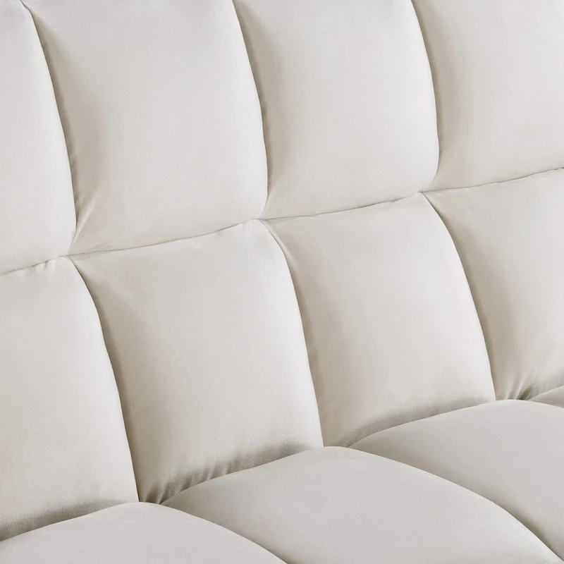 Classic 55 Width Pull Out Tufted Convertible Loveseat Sleeper Sofa Bed - 55W x 68L x 20H