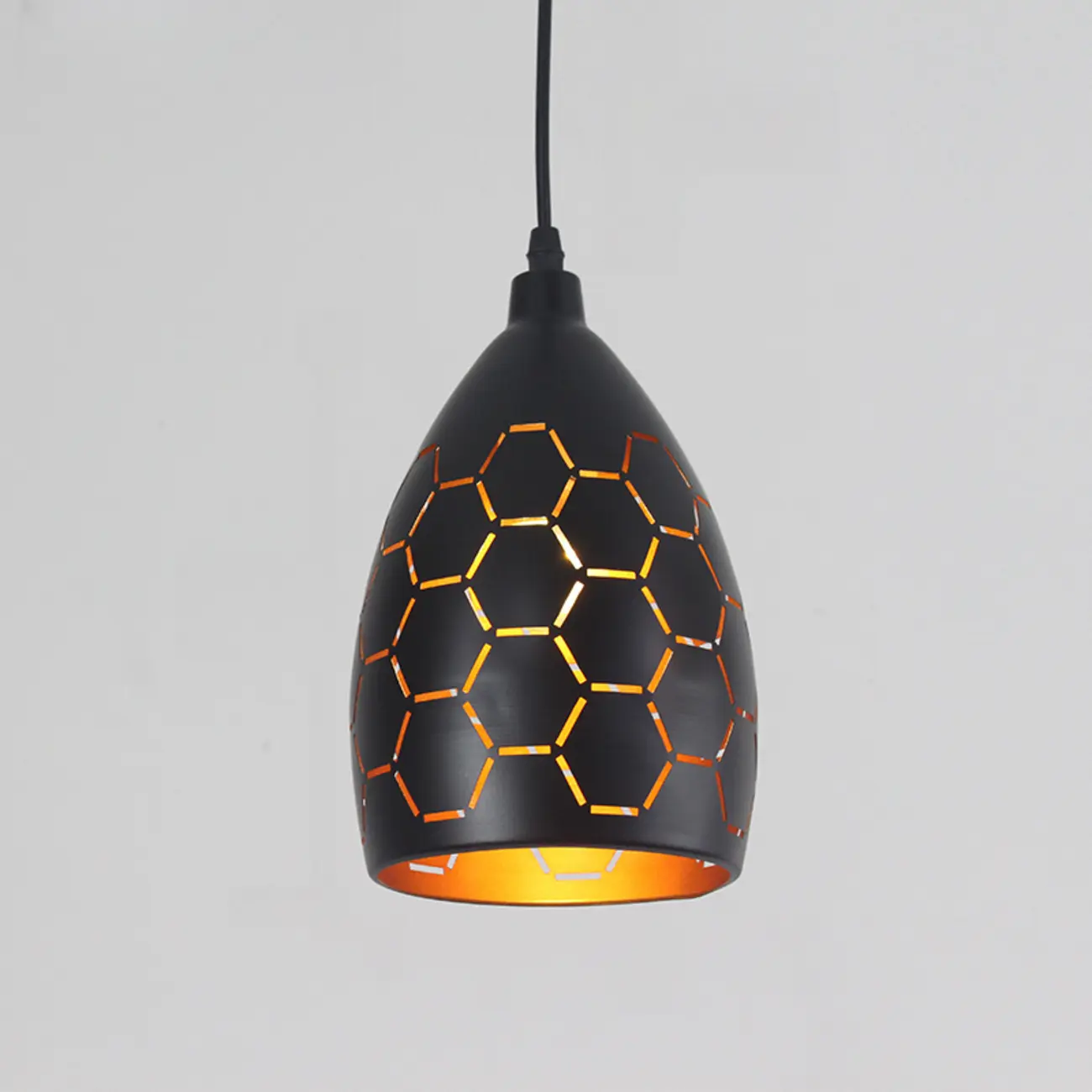 Industrial Black Metal Cone Pendant Light Adjustable for Dining