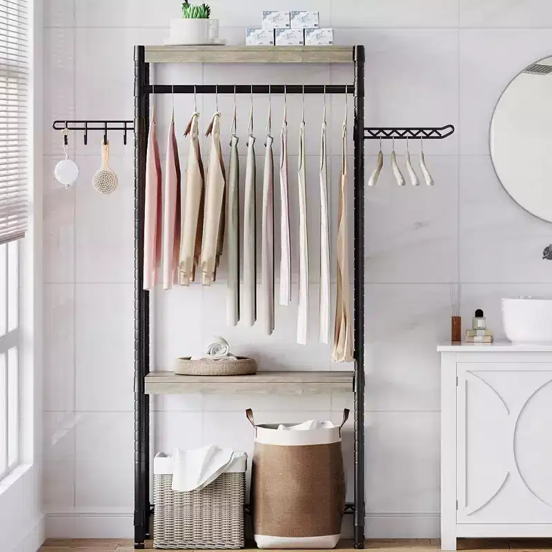 Over Washer and Dryer Shelves,30 Inch Laundry Room Organization Countertop Shelf, Heavy-Duty 5-Tier Storage Rack with Adjustable Height for Bedroom