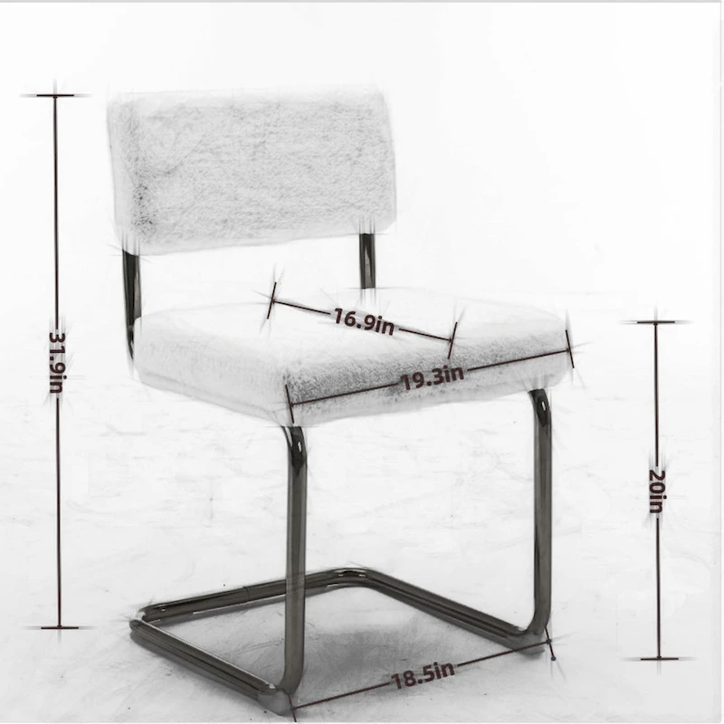 Modern Dining Chairs with Gold Metal Base, Accent Armless Kitchen Chairs with Channel Tufting,Set of 2