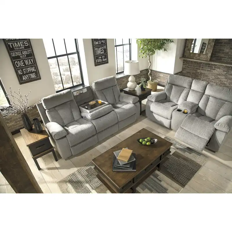 Signature Design by Ashley Mitchiner Gray 3-Piece Upholstery Package - 87  W x 40  D x 42  H