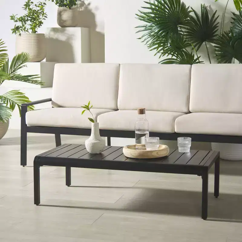 Guam Outdoor Coffee Table - Indoor/Outdoor - CPT2105 - Black - Safavieh Couture