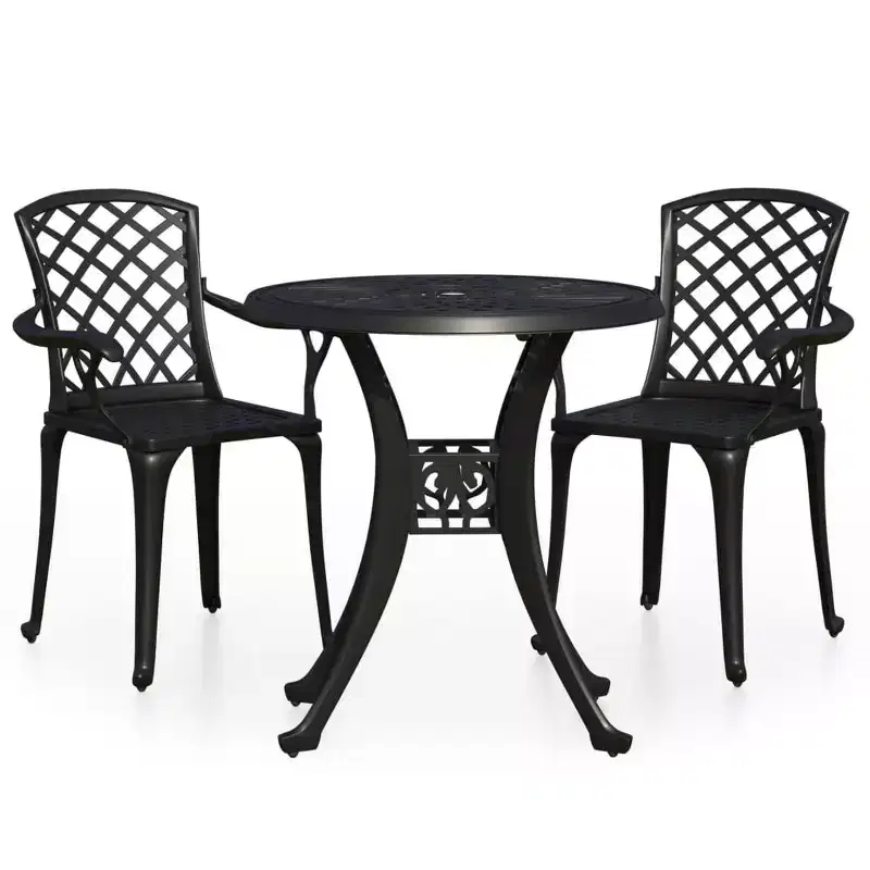 vidaXL Bistro Set Cast Aluminum