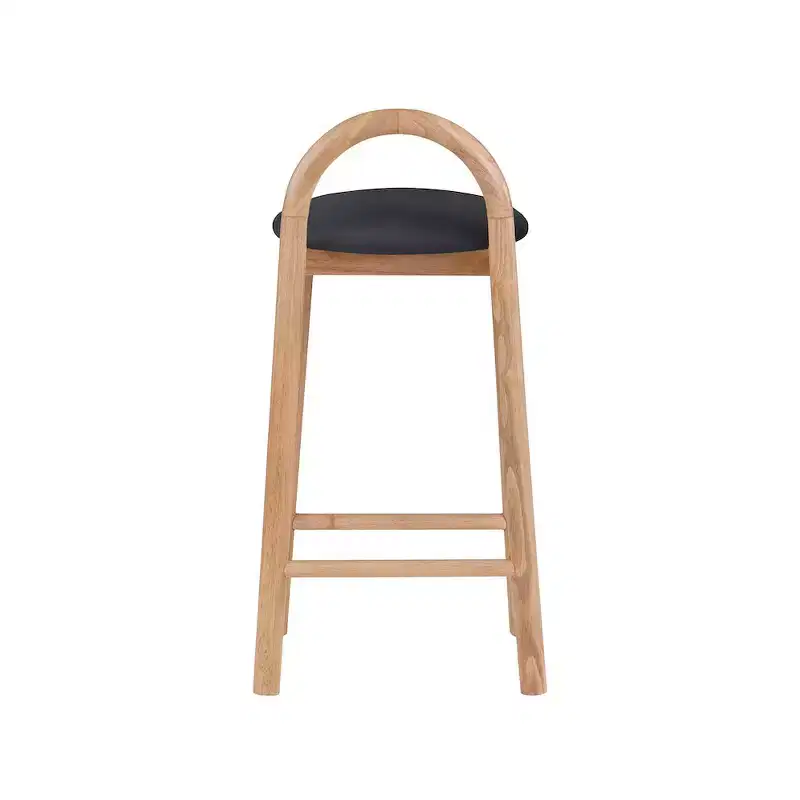 Meridian Furniture,Calvin Black Vegan Leather Stool